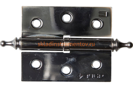 Дверная разъемная петля Зубр Эксперт 1 подшипник цвет хром CP правая с крепежом 75x63x2.5 мм 2 шт. 37605-075-2R