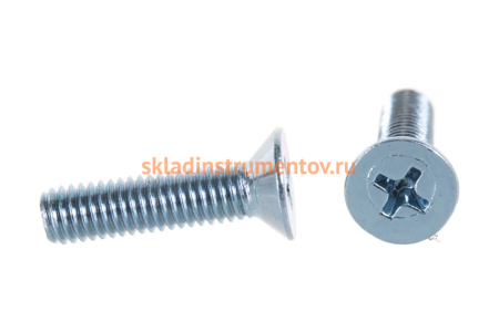 Винт ЗУБР DIN 965, M5 x 20 мм, 10 шт, кл. пр. 4.8, оцинкованный, 303116-05-020