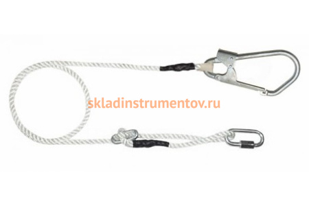 Строп из регулируемого каната 2 м, с большим монтажным и соединительным карабином ПРОГРЕСС СЕФЕТИ Строп Врег+Кс исп.3