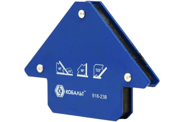 Угольник магнитный Стрелка (80 мм; 3 угла; до 11 кг) КОБАЛЬТ 918-238