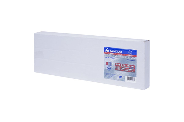 Набор торцевых головок 3/8” с принадлежностями, ложемент, 22шт МАСТАК 5-003222