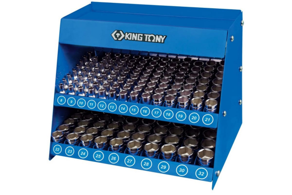 Стенд с торцевыми головками (1/2", 5/16"-1&1/4", серия 4335S, 136 предметов) KING TONY 4572SR