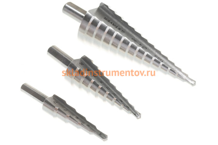 Набор ступенчатых сверл по металлу 3 шт. STAYER 29660-4-30-H3