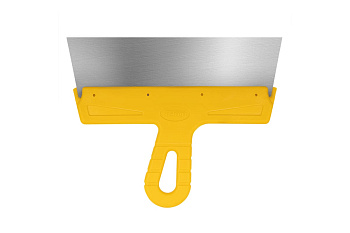 Фасадный шпатель (250 мм, нержавеющая сталь, желтая ручка) Biber МАСТЕР 35177 тов-176004