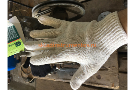 Трикотажные перчатки СИБРТЕХ, рисунок ПВХ гель Шахматный облив, оверлок, 67779