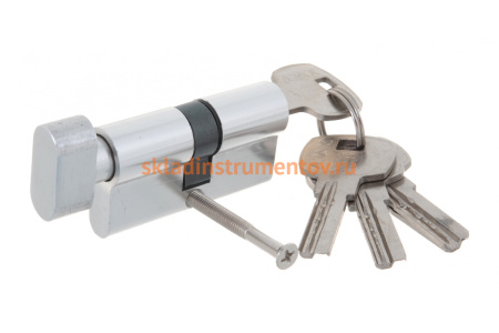 Цилиндровый механизм с вертушкой AJAX AX202/60 mm 25+10+25 CP хром 5 кл. 39867