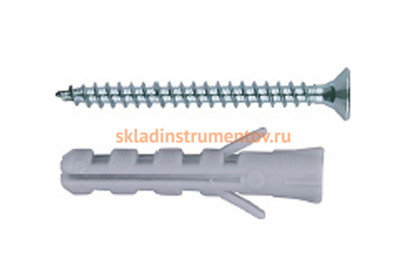 Дюбель 10 шт. с шурупом (8x30 мм) Евро Зубр 30662-08-30