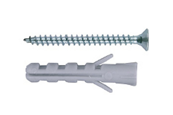 Дюбель 10 шт. с шурупом (8x30 мм) Евро Зубр 30662-08-30