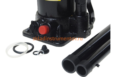 Гидравлический бутылочный домкрат ЭВРИКА с клапаном, 6 т, ремкомплект ER-80062