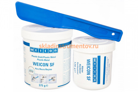 Эпоксидный композит пастообразный, наполненный сталью, быстротвердеющий 0.5 кг WEICON SF wcn10250005