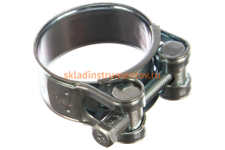 Металлические хомуты СИБРТЕХ, силовые, 44-47мм, ширина 22мм, шарнирный, W1, 2шт 47537