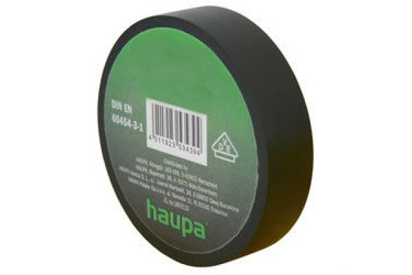 Изолента HAUPA ПВХ 19 мм x 33 м черный 263882
