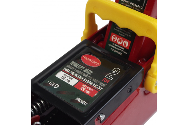 Домкрат гидравлический ROCKFORCE подкатной усиленный 2т RF-820012