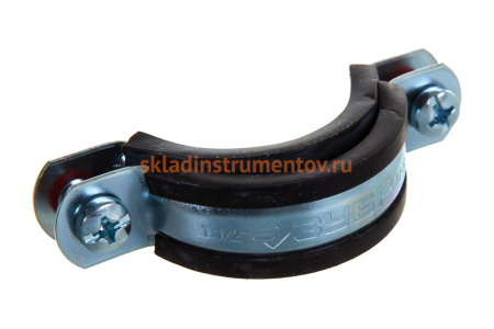 Трубный хомут с гайкой ЗУБР 1 1/2", 8штук, оцинкованный 37850-47-52