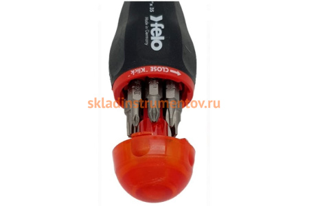 Отвертка с магнитным держателем под биты с набором бит 8шт. Felo 37320805