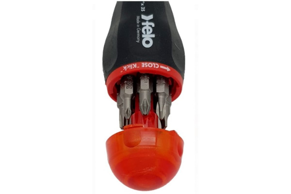 Отвертка с магнитным держателем под биты с набором бит 8шт. Felo 37320805