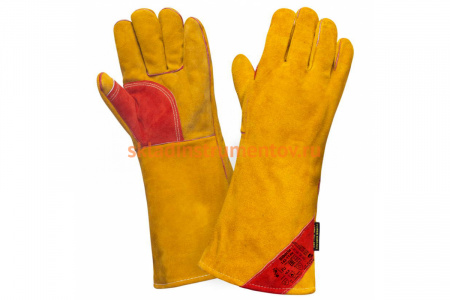 Утепленные краги сварщика 2Hands швы Kevlar Т42-11-ru Siberia