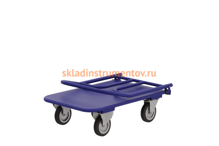 Тележка RUSKLAD платформенная со складной ручкой (система складывания ручки - педаль)  ТПСР 2 М П (600x900) d125мм Тележка RUSKLAD платформенная со складной ручкой (система складывания ручки - педаль)  ТПСР 2 М П (600x900) d125мм