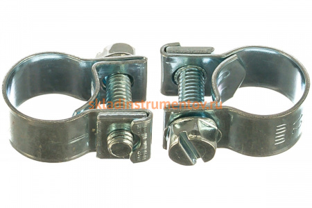 Металлические хомуты СИБРТЕХ, MINI 10-12мм, ширина 9мм, винтовой, W1, 2шт 47503