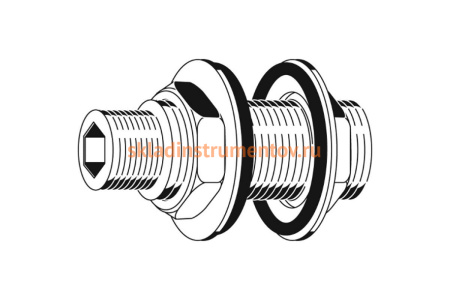 Муфта проходная "ШиреФит" (1/2"-1/2"-3/4"; 71 мм) для трубопровода Зубр 51590-071-1/2