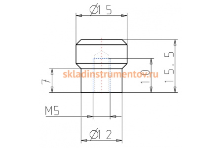 Ручка с накаткой KIPP K0142.11505