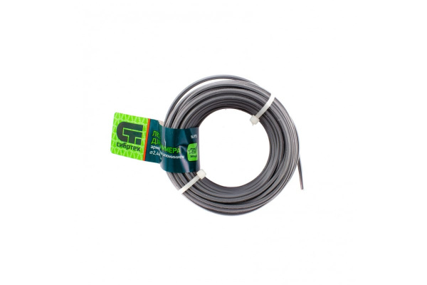 Леска для триммера звезда (2.4 мм; 15 м) армированная алюминием СИБРТЕХ 961975