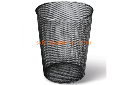 Металлическая корзина для бумаг BRAUBERG Germanium большая, 9 литров, черная 231958 Металлическая корзина для бумаг BRAUBERG Germanium большая, 9 литров, черная 231958