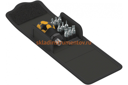 Набор бит с короткой антистатической отверткой WERA Kraftform Kompakt Stubby ESD 1, 10 пр. WE-057472