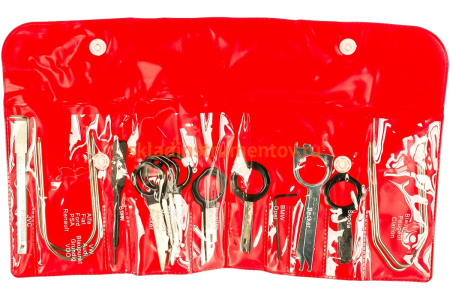 Набор инструмента для демонтажа авторадиоаппаратуры, 20 предметов, на планшете ЭВРИКА ER-86122