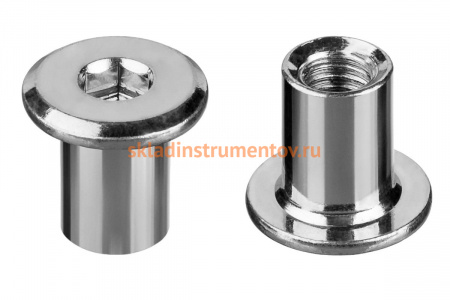 Гайка Эриксона с плоской головкой ЗУБР M6x12мм 5 кг /780 шт/ оцинк. шест. 5мм 303770-5