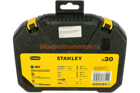 Набор сверл и бит FAMILY+, 30 шт. Stanley STA7183