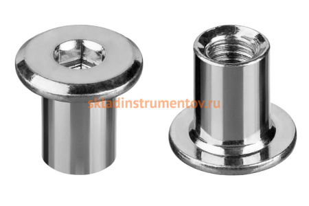 Гайка Эриксона с плоской головкой ЗУБР M6x12мм 5 кг /755 шт/ оцинк. шест. 4мм 303770-4