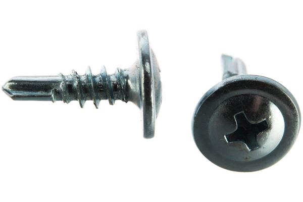 Саморезы с прессшайбой и сверлом по листовому металлу до 2 мм Зубр PH2 4,2х14 мм 40шт 300216-42-014