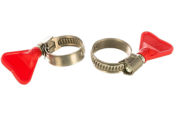 Хомуты Зубр ЭКСПЕРТ Бабочка из нержавеющей стали с накатной лентой НЛ-9, 16-25 мм, 200 шт 37835-16-25-200