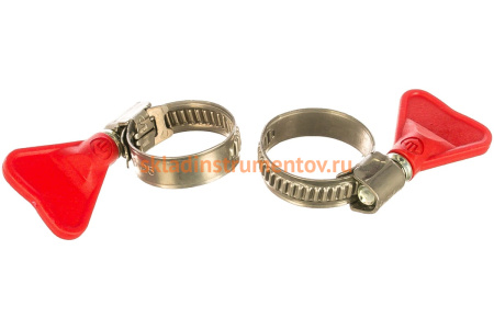 Хомуты Зубр ЭКСПЕРТ Бабочка из нержавеющей стали с накатной лентой НЛ-9, 16-25 мм, 200 шт 37835-16-25-200