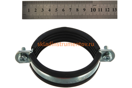 Трубный хомут с гайкой ЗУБР 2 1/2", 6шт, оцинкованный 37850-75-80