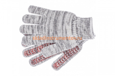 Трикотажные усиленные перчатки СИБРТЕХ гелевое ПВХ-покрытие 68182