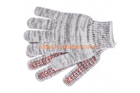 Трикотажные усиленные перчатки СИБРТЕХ гелевое ПВХ-покрытие 68182