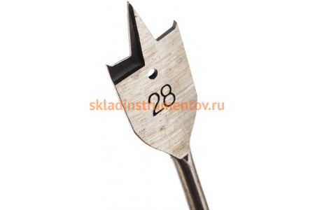 Сверло перовое по дереву (28х152 мм) ПРАКТИКА 032-812
