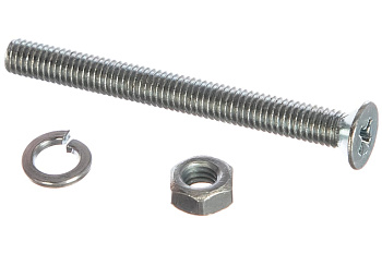 Винт ЗУБР DIN965 в комплекте с гайкой DIN934 10 шт 303456-05-050