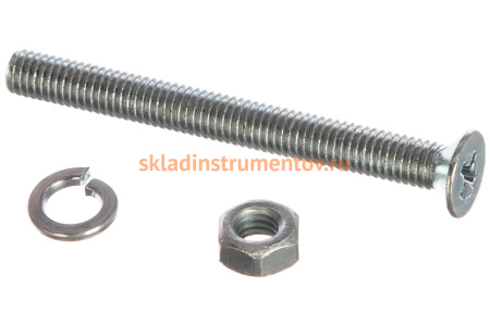 Винт ЗУБР DIN965 в комплекте с гайкой DIN934 10 шт 303456-05-050
