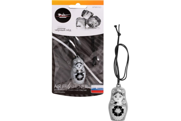 Подвесной ароматизатор Airline Матрешка черный лед AFMA163