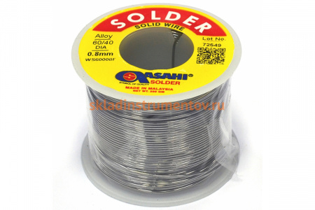 Припой (0.8 мм, 0.25 кг, Sn60/Pb40, без флюса) ASAHI 00-00000080