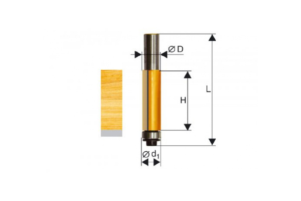 Фреза кромочная прямая (9.5х13 мм; хвостовик 8 мм) Энкор 46160