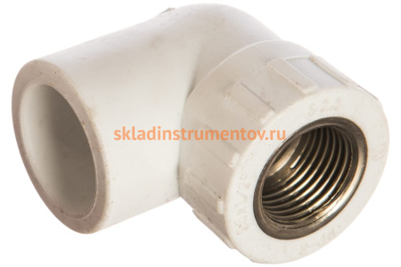 Комбинированный уголок Энкор, PPR ф 25мм х 1/2 ВР белый 45372