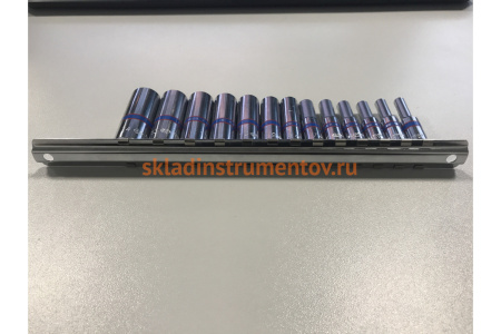 Набор глубоких торцевых головок 1/4", шестигранные, 4-14 мм, 13 предметов KING TONY 2311MR