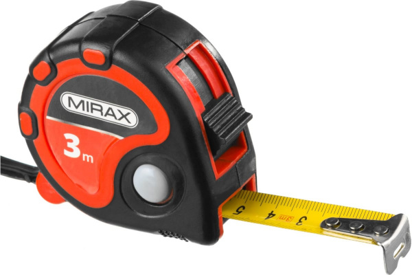 Рулетка в двухкомпонентном пластиковом корпусе MIRAX RX-3 3м 16мм 34013-03-16
