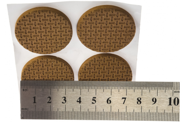 Самоклеящиеся накладки на мебельные ножки Stayer COMFORT: ЭВА, коричневые, круглые - диаметр 35 мм, 4 шт 40914-35