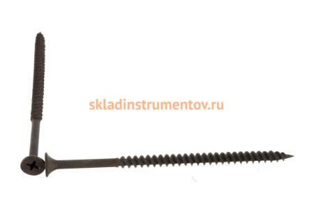 Фосфатированный саморез с мелкой резьбой по дереву/металлу Зубр PH2 4,8x90 мм 12 шт 300016-48-090