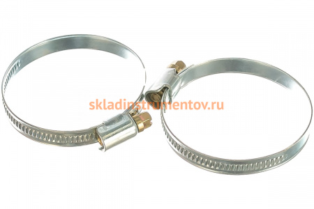 Металлические хомуты СИБРТЕХ, стандартное болтовое крепление, 40-60мм, 2шт, ширина 9мм, 47661